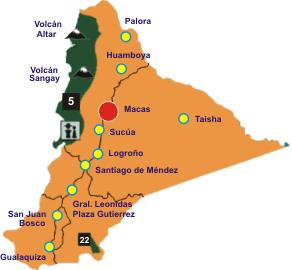 Mapa Morona Santiago
